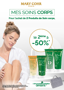 Mes Soins Corps : Pour l'achat d'un Produit de Soin Corps : le 2ème à -50% + une pochette d'ordi 